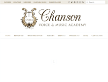 Tablet Screenshot of chansonvoicestudios.com